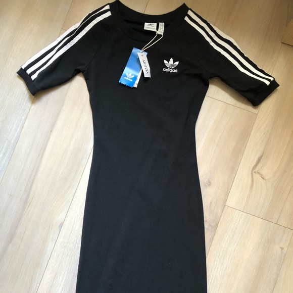 Adidas, Black midi dress, never worn, Size XXS - Picture 1 of 1